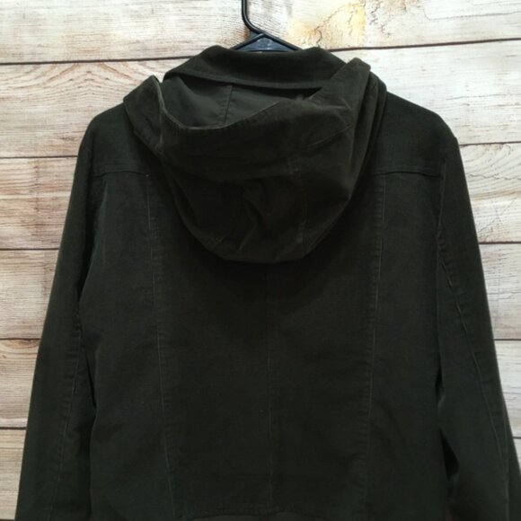 NECA BELLA SWAN TWILIGHT HOODED GREEN CORDUROY BOMBER JACKET - Picture 8 of 10